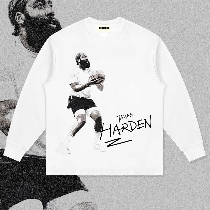 Nba Long Sleeve Shirt Loose Shoulder Men and Women