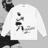 Nba Long Sleeve Shirt Loose Shoulder Men and Women