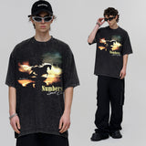 Vintage T-shirts American Vintage Washed Old Short Sleeve T-Shirts