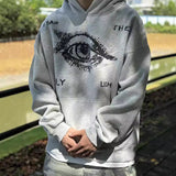 Men Vintage T-Shirts vintage American hooded sweater washing water old loose casual