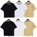 Palm Angels T Shirts Collar Letter Print Short Sleeve T-Shirt