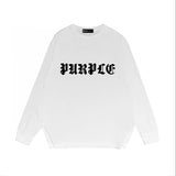 Purple Brand Long Sleeve T-Shirt Fashion Loose Long Sleeve Top