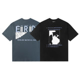 ERD T Shirts Cartoon Print Loose-Fitting Casual T-shirt