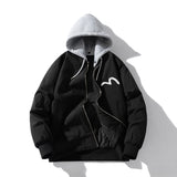 Mens Vintage Jackets Spring Baseball Suit Flight Suit Hooded Embroidered Jacket