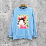 Purple Brand Sweatshirt Loose Crew Neck Sweater