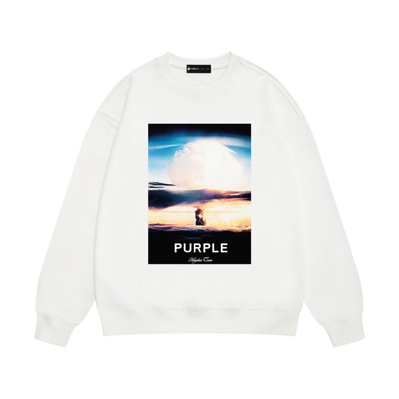 Purple Brand Sweatshirt Loose Crew Neck Sweater