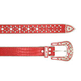 Hip-hop punk rhinestone belt alloy cross