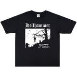 Rock Star T Shirt Hell Hammer Band Washed Distressed T-shirt Short Sleeve Loose
