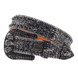 Hip-hop punk rhinestone belt skull dark style