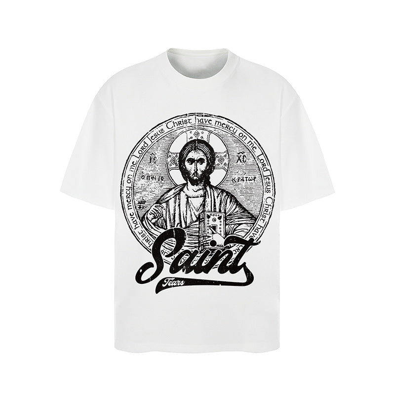 Men Vintage T-Shirts Saint Michael Tee Saint Tears