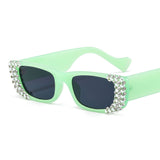 Trendy punk glasses retro diamond sunglasses uv protection