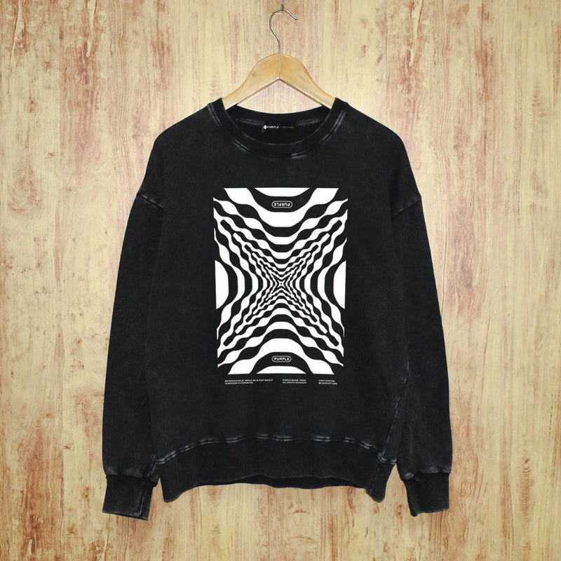Purple Brand Distressed Sweatshirt Retro Vintage Crew Neck Sweater