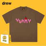 Drew T Shirts Short Sleeve English Printed T-shirt