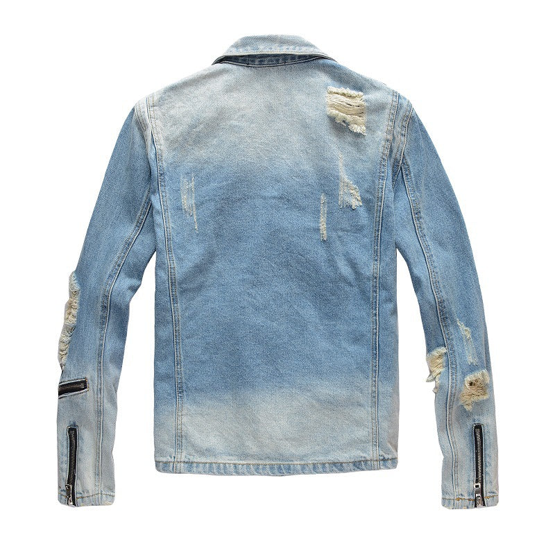 Amiri Jacket Trendamiri Ripped Slim Denim Coat Jacket