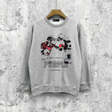 Purple Brand Sweatshirt Loose Crew Neck Boxing Pattern Sweater