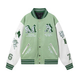 Amiri Jacket AMI Embroidered Angel Pattern Lapel Baseball Jacket for Men and Women