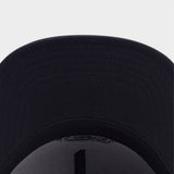 Trendy flat brimmed hat black skull music