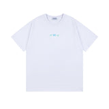 Off White T Shirts OW gradual change Arrow Pattern Crew Neck Pullover Short Sleeve