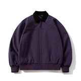 Mens Vintage Jackets Vintage Jacket Loose Locomotive Lapel Baseball Uniform