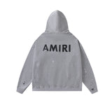 Amiri Hoodie AMI Letter Loose Hooded Sweater for Men and Women