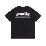 Off White T Shirts OW Eyes Letter Pattern Crew Neck Pullover Short Sleeves