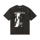 ERD T Shirts Cartoon Print Loose-Fitting Casual T-shirt Men