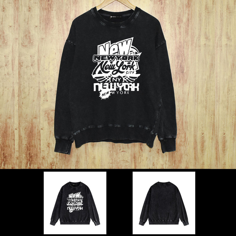 Purple Brand Distressed Sweatshirt Retro Vintage Crew Neck Sweater