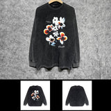 Purple Brand Distressed Long Sleeve Shirt Fashion Distressed Loose Long-sleeved Top
