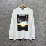 Purple Brand Long Sleeve T-Shirt Fashion Loose Long Sleeve Top
