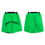 Palm Angle Shorts Palm Angels Letter Logo Casual Beach Shorts Men's and Women's High Street Sports Shorts