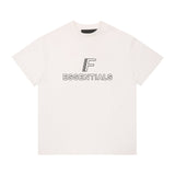 Fog Essentials T Shirts Spring/Summer FOG Letter Embroidery Crew Neck Short Sleeves