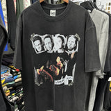 Mens Vintage T-Shirts SAINT MICHAEL Rock Music Washed Old T-Shirts