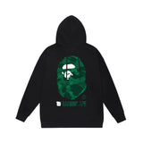 Bathing Ape Hoodie Autumn/Winter Letter Print Loose Hoodie Pullover Ape Sweater
