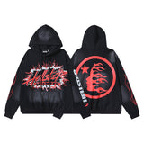 HS JacketsHS Hoodie & Pants Wash Old Vintage Men's and Women's Loose Casual Sweater Sweatpants