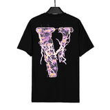Vlone T Shirts Printed Loose Fashion Brand Men's and Women's T-shirt Short Sleeve