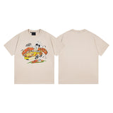 Synaworld T Shirts central cee rabbit car print casual loose t-shirt