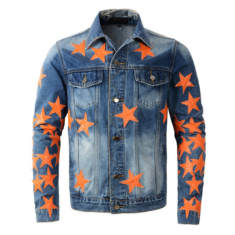 Amiri Jacket Trendamiri Ripped Slim Fit Denim Coat Jacket Men