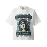 Men Vintage T-Shirts Saint Michael "Wet Lovers Kiss Saint To Human Beast"