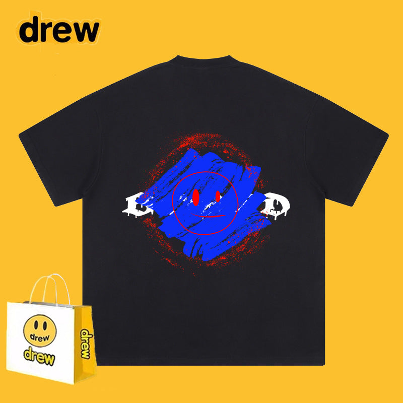 Drew T Shirts Graffiti Printing Short Sleeve