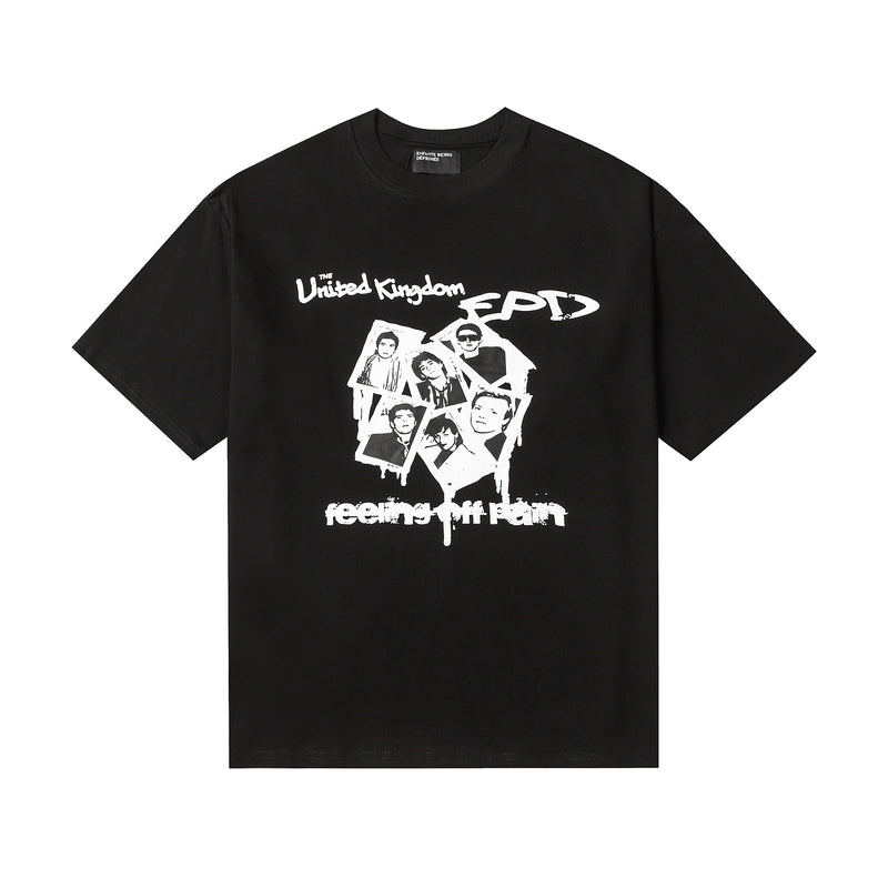 ERD T Shirts Short Sleeve Logo Cartoon Print Loose