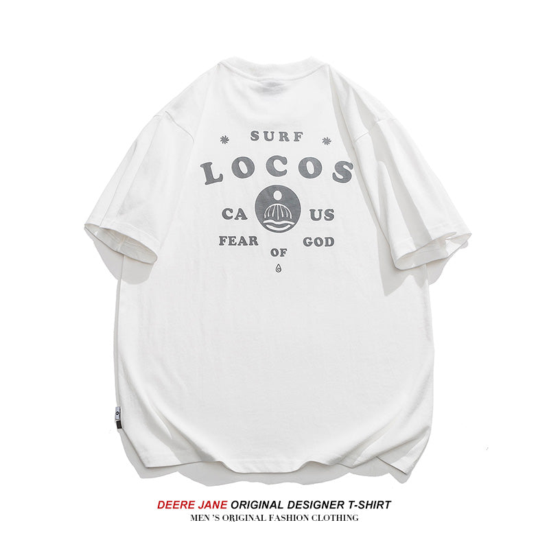 Men's T-shirt Summer Cotton Short Sleeve T-shirt Men's Loose Half-Sleeved Casual