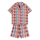Rhude T Shirt Casual Short Sleeve Shirt Men's and Women's Shorts Shirt