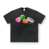 Vintage T-shirts Street Print Short Sleeve T-Shirt Cotton Long Sleeve