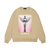 Purple Brand Sweatshirt Loose Crew Neck Sweater