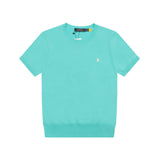 Ralph Lauren Knitted sweaters Ralph Lauren Knitted Short Sleeved Shirt RLl Pony Standard Knitted Twist Embroidered Short Sleeve Top T-Shirt