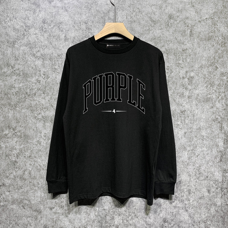 Purple Brand Long Sleeve T-Shirt Fashion Loose Long Sleeve Top