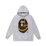 Bathing Ape Hoodie Autumn/Winter Letter Print Loose Hoodie Pullover Ape Sweater