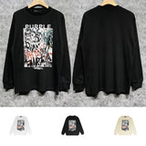 Purple Brand Long Sleeve T-Shirt Fashion Loose Long Sleeve Top