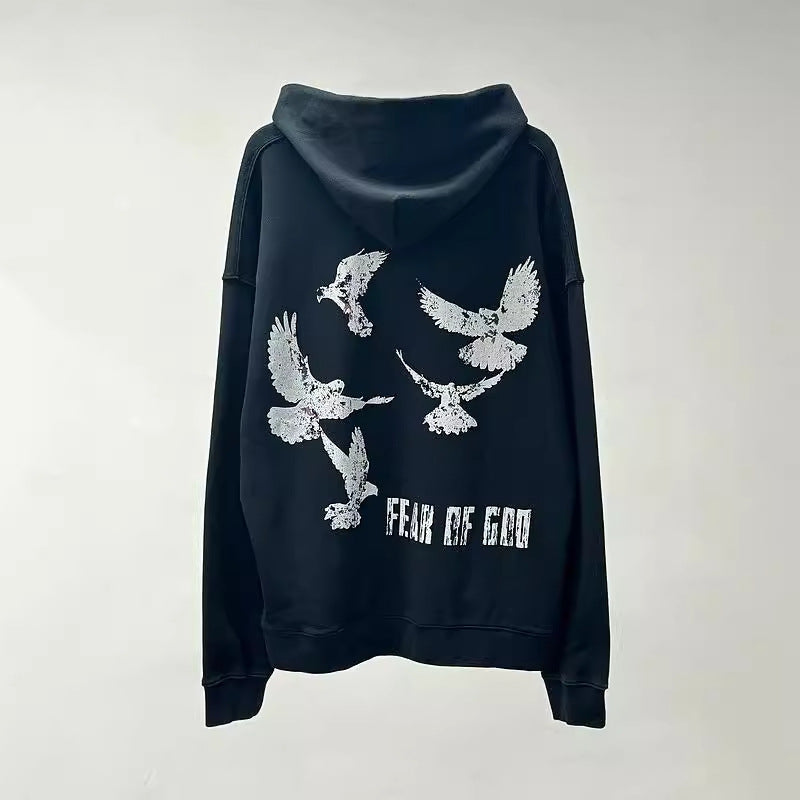 Men Vintage T-Shirts vintage dove vintage hooded sweater wash water do old casual