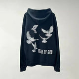 Men Vintage T-Shirts vintage dove vintage hooded sweater wash water do old casual
